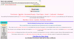 Desktop Screenshot of aarons-investments.com